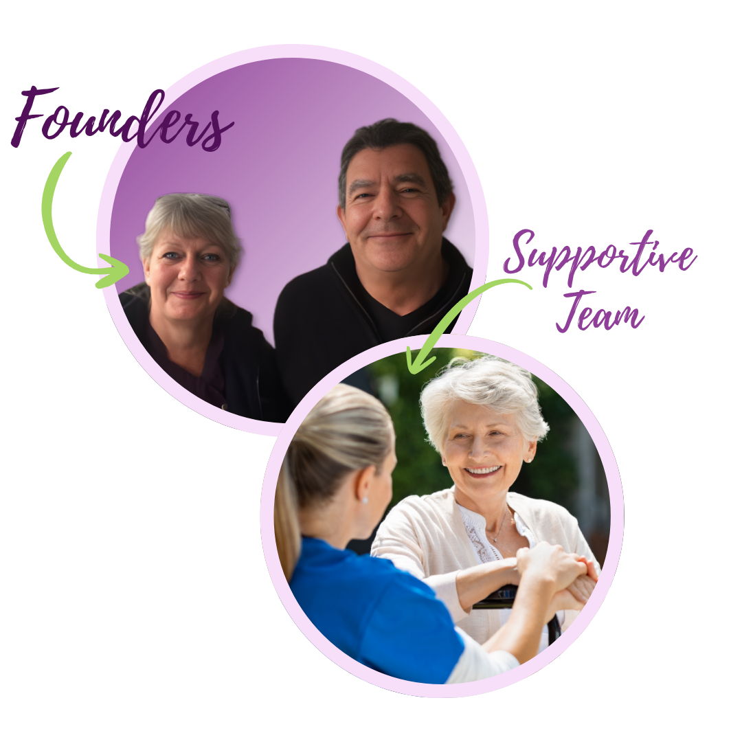 Nightingales Care founders and care imagery